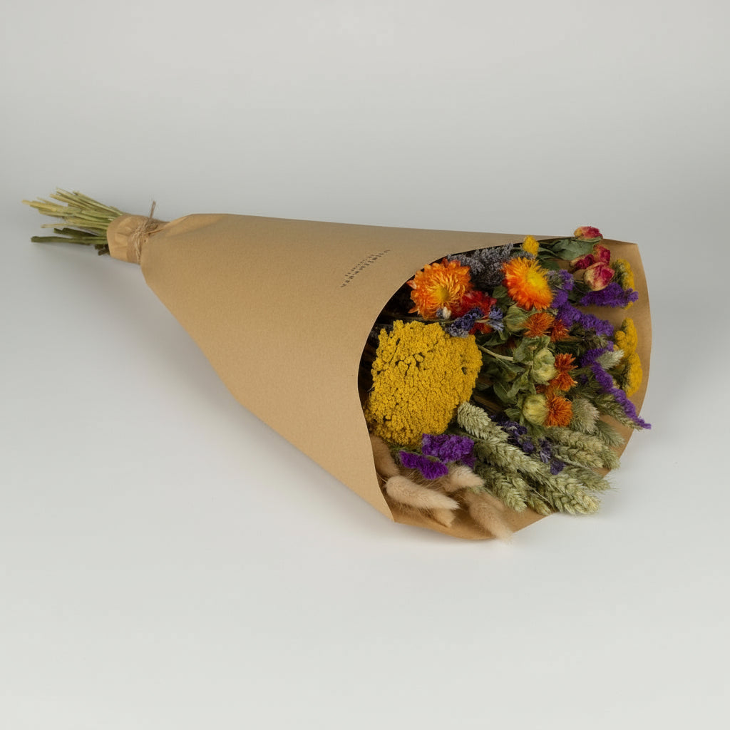 Getrocknete Blumen - Field Bouquet Large - Orange - ↕60cm