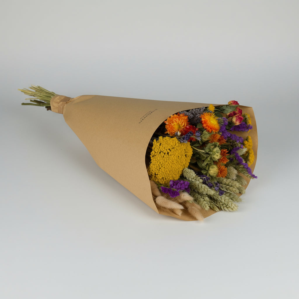 Getrocknete Blumen - Field Bouquet Large - Orange - 8 Blumensträuße - ↕60cm