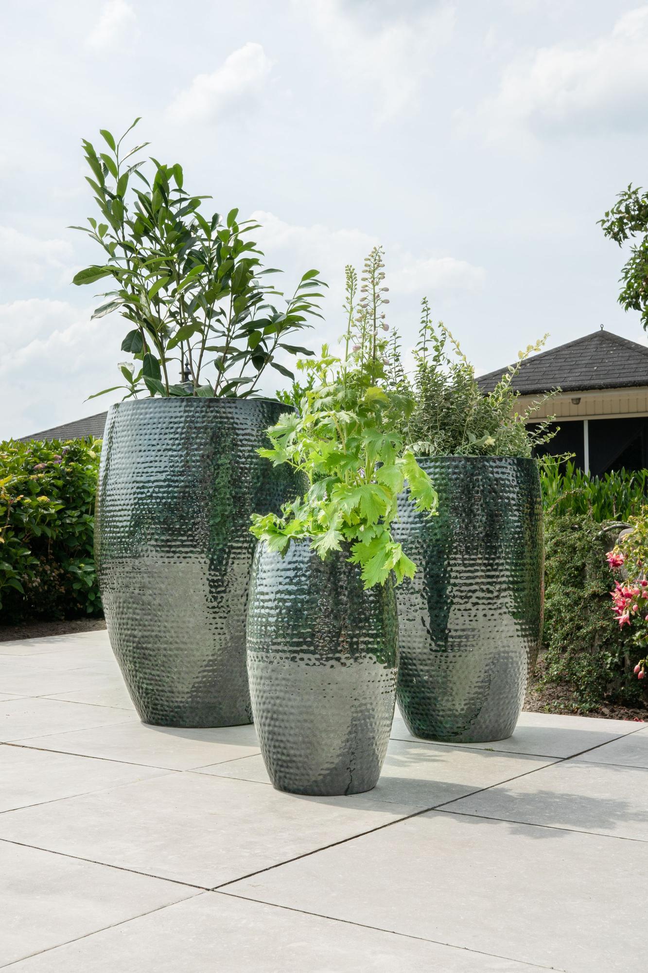 Set von 3 Töpfen - Thom Schwarz Metall - Large