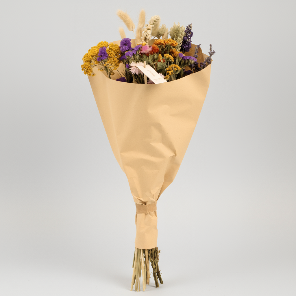 Trockenblumen Feldblumenstrauß Multi - Ø25cm - ↕60cm