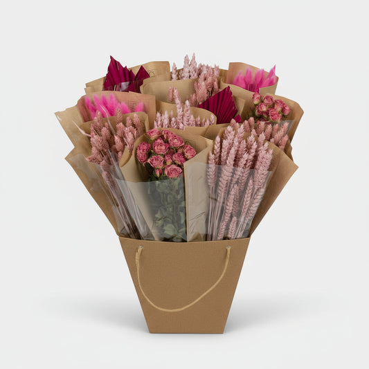 Getrocknete Blumen - Dried Mono Mix - Pink - ↕50cm