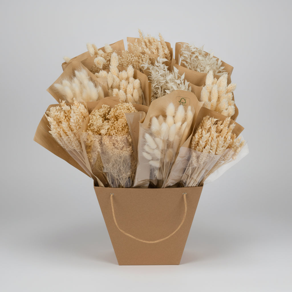 Getrocknete Blumen - Dried Mono Mix - White - ↕50cm