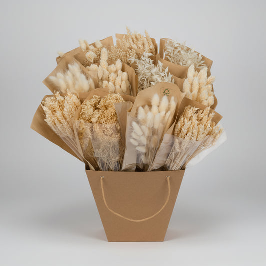 Getrocknete Blumen - Dried Mono Mix - White - ↕50cm