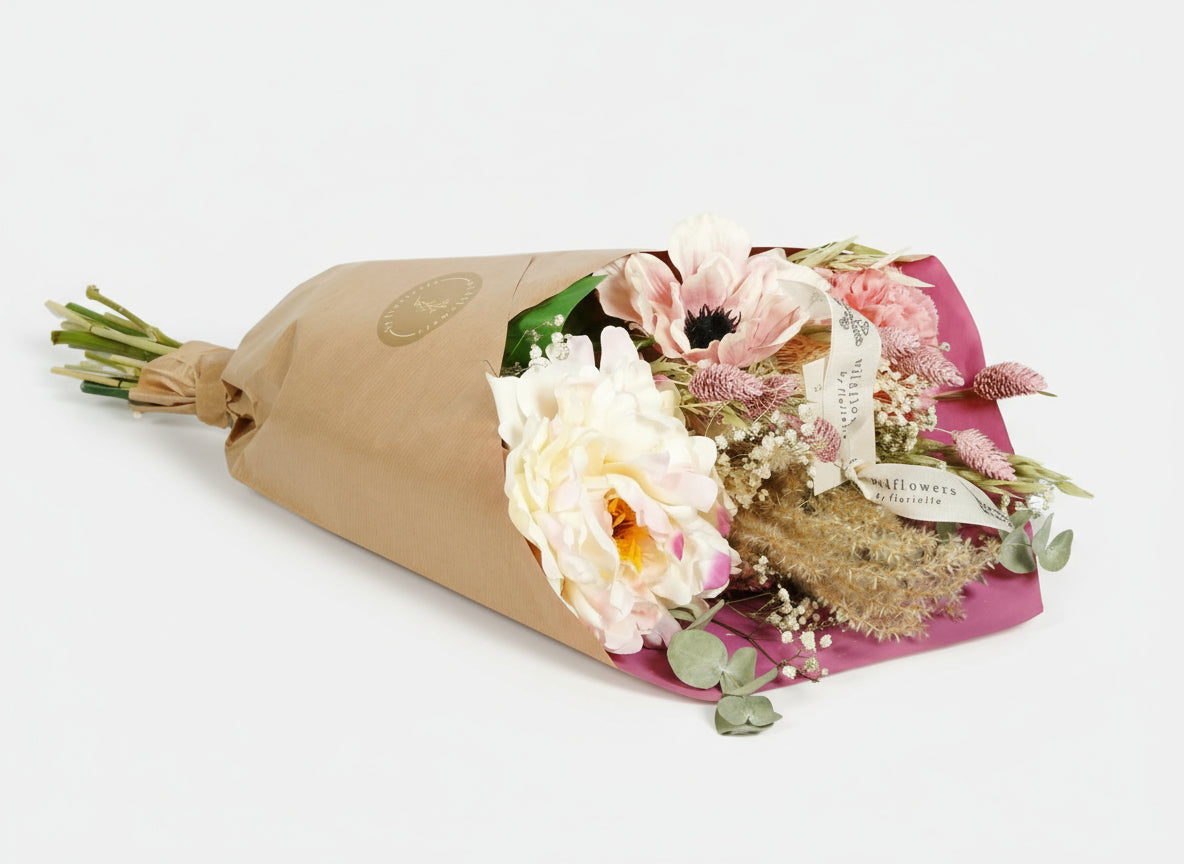 Mother's Day - Getrocknete Blumen & Seide - Dried & Silk Peony Love - ↕55cm