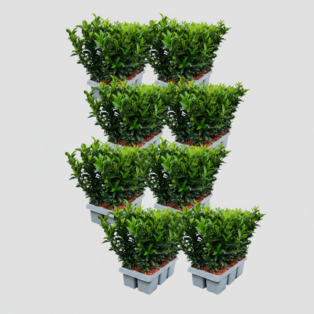 48 x Euonymus 'Green Spire' - 48 x Ø 7 cm - ↨ 15 cm
