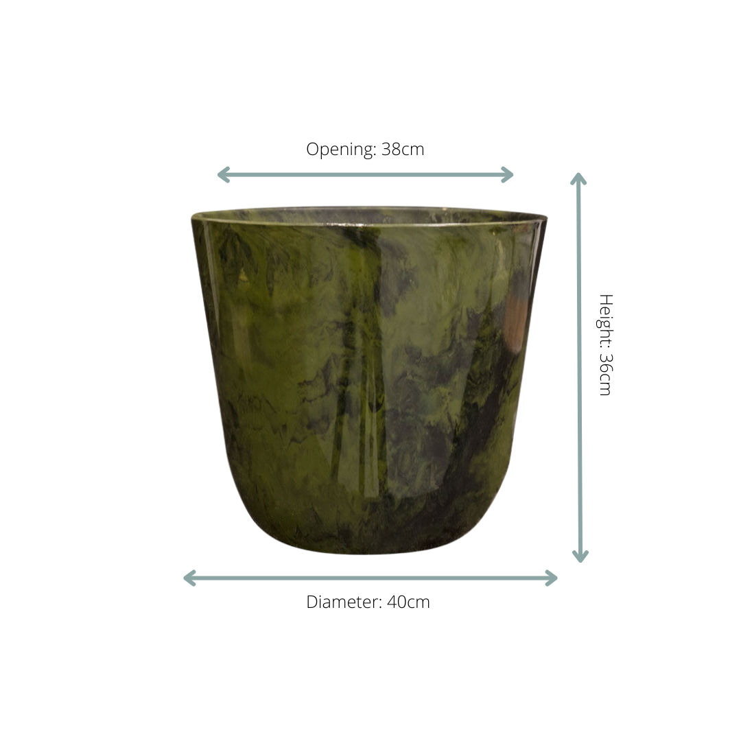 Pot Palermo marble groen D40 x H36