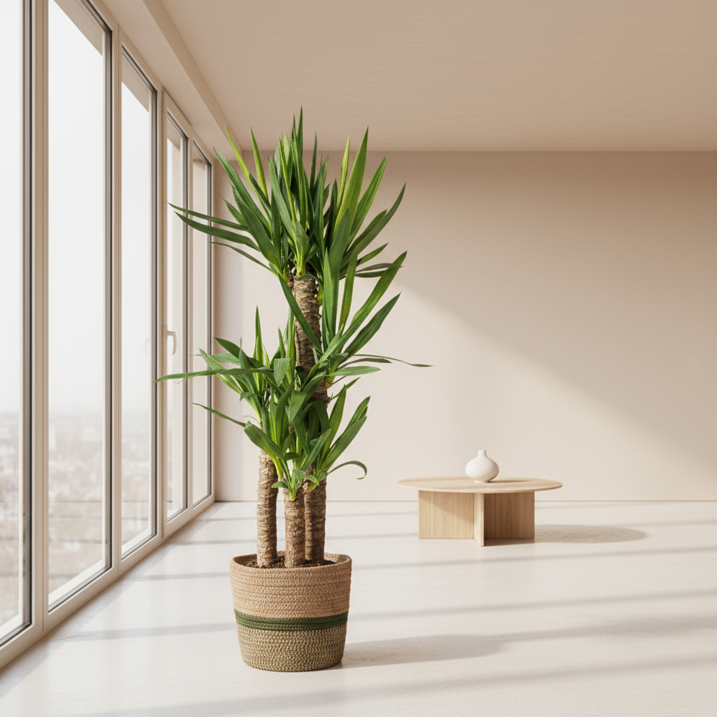 Yucca Elephantipes mit Korb Ø21cm - ↕90 - 110cm