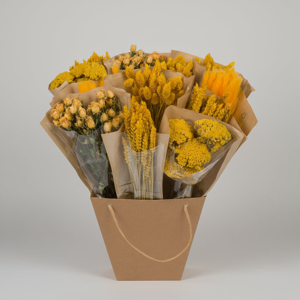Getrocknete Blumen - Dried Mono Mix - Yellow - ↕50cm