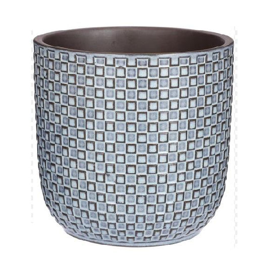 Mini pot relief blauw D7